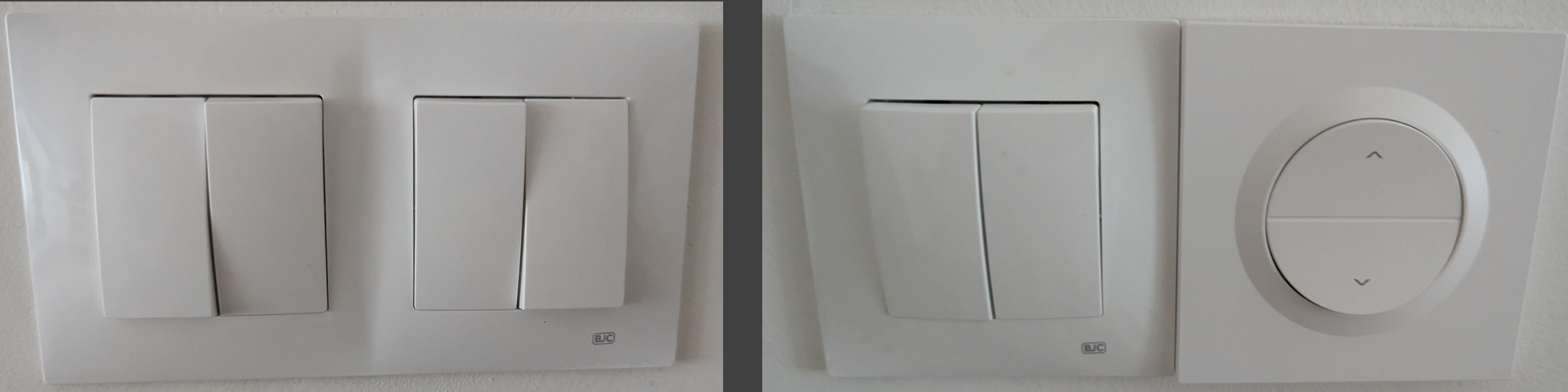 standard wall plate vs Fusion wall plate